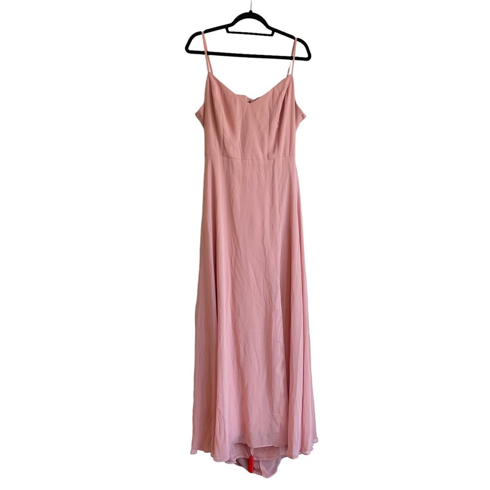 AFTER SIX Desert Rose Tie Back Cutout Chiffon Gown Size 18 R NWT - Picture 3 of 11